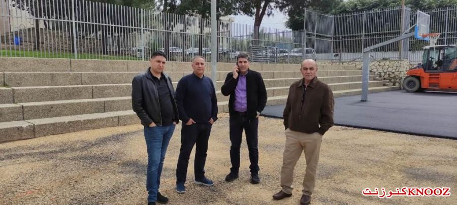 كفر قرع : تعبيد ارضية ملعب متعدد الأهداف في مدرسة السلام